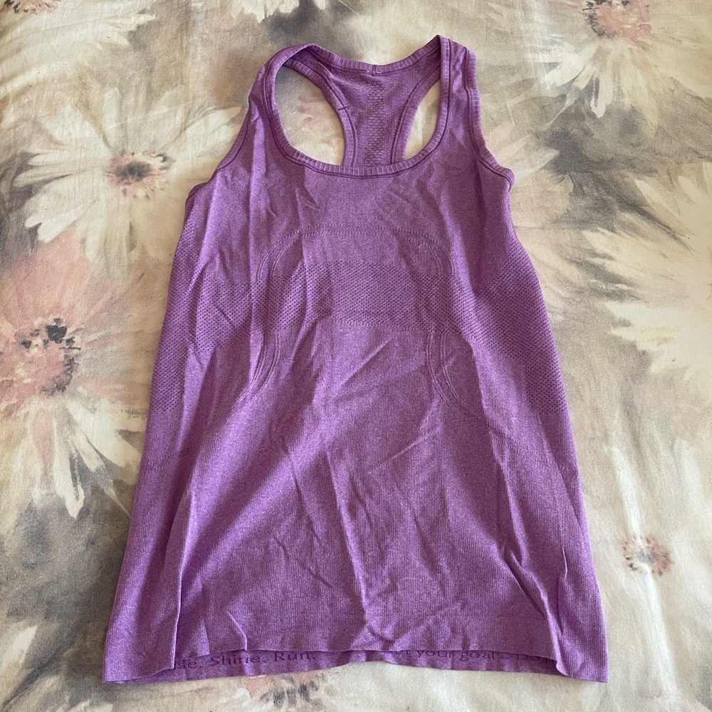 Lululemon Swiftly Tech Racerback Tank Top Purple Hip Length